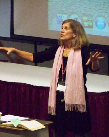 Photo of Dr. Judy Fulop speaking at Naturopathic Gathering 2012